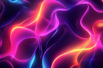 Poster - colorful abstract patterns swirl in vibrant hues of pink, purple, and blue
