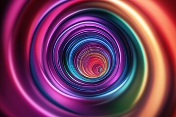 Poster - vibrant swirling colors create a mesmerizing tunnel effect in a digital artwork