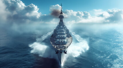 Wall Mural - a powerful cruiser on the high seas a long hull wi_010