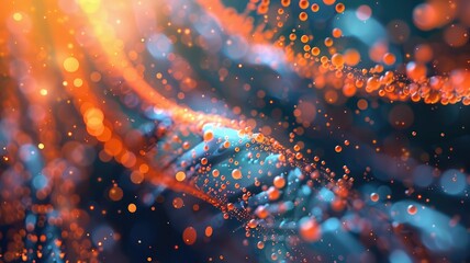 Poster - This vibrant abstract image showcases a dynamic fusion of color and light, evoking a sense of energy and mood through its intricate patterns and enhanced realism.