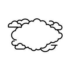 Aufkleber - Cloud Icon: A minimalistic outline of a cloud formation, ideal for adding a touch of weather-themed design to various projects.