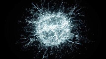 Poster - This striking image features a vibrant neon explosion on a dark background, capturing the essence of energy and movement. Perfect for creative projects.
