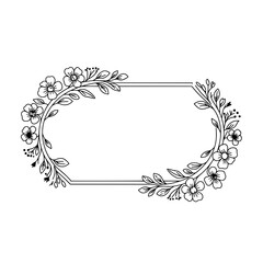 Poster - Floral Frame: A delicate floral frame, artfully crafted, is a timeless elegant design. it embodies natural beauty.