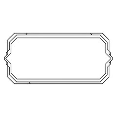 Aufkleber - Vintage Frame Vector: A classic vintage frame with its clean lines and minimalist aesthetic, ready to elevate your design.