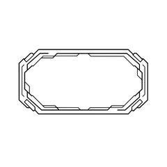 Aufkleber - Futuristic Interface Frame: An eye-level view of a futuristic interface frame, a captivating design element that is both elegant and futuristic.