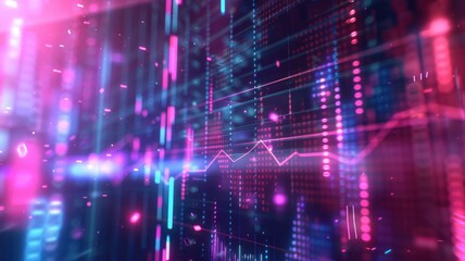 Fototapete - Abstract picture micro light sparkling particle represent data flow vivid flowing wave with high tech background, create digital effect scene perfect for energetic and fantasy wallpaper design. AIG53.