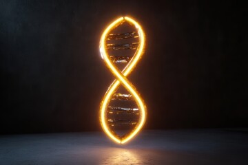 Poster - illuminated infinity symbol in a dark environment showcasing creativity and design