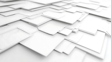 Poster - Abstract Clean White Background with Layered Paper Style Texture