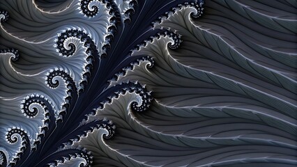 Poster - Abstract fractal art with swirling patterns