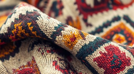 Poster - Handcrafted Tablecloth with Intricate Patterns and Details