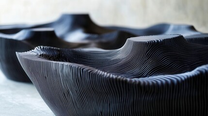 Poster - Handcrafted Wooden Patterns on Table with Soft Light