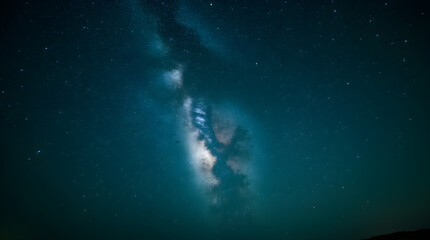 teal blue milky way night sky stars astrophotography