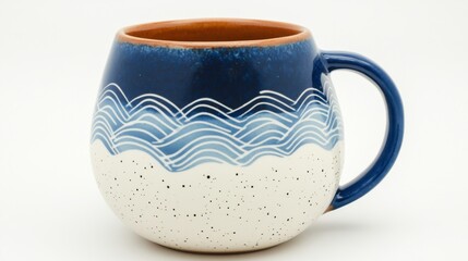 Poster - Handmade Ceramic Mug with Unique Patterns and Colors