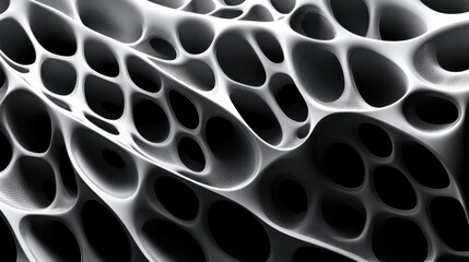 Poster - High Contrast Minimalist Tech Pattern Background