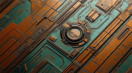Poster - High-Tech Gadget Pattern with Playful Motifs