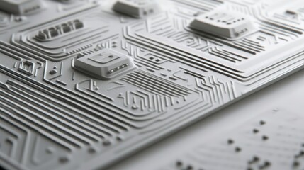 Poster - Intricate Patterns on Tech Brochure with High Contrast