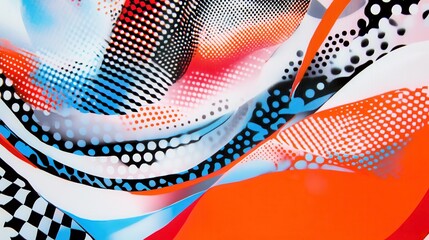 Poster - Modern Art Print with Bright Patterns and Accents