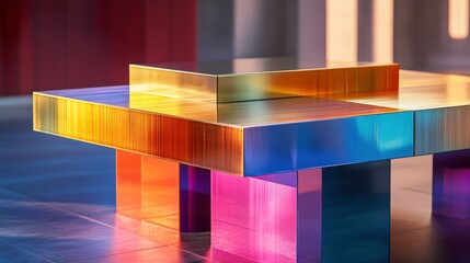 Poster - Modern Furniture Piece with Vibrant Colors and Patterns