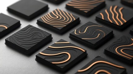 Poster - Sleek Business Card Patterns with Dynamic Lines