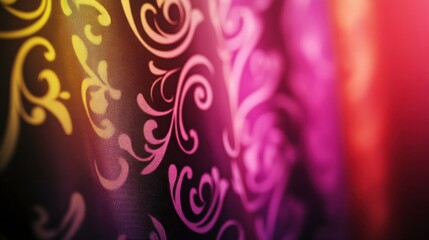 Poster - Vibrant Luxury Pattern with Vintage Background