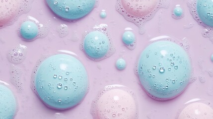 Poster - Vibrant Patterns with Soft Colors on White Background