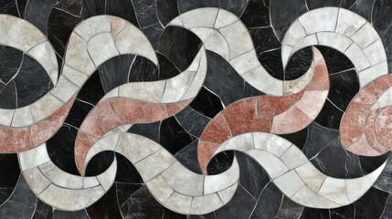 Poster - Vintage Decorative Backsplash with Dynamic Patterns