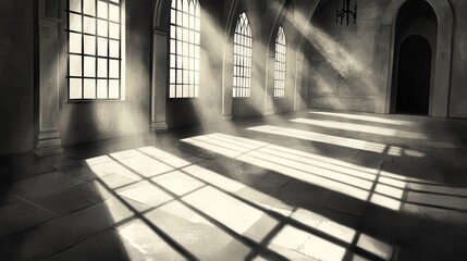 Poster - Dramatic Light and Shadows in Architectural Space