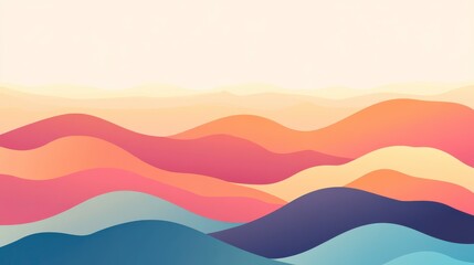 Poster - Dreamy Soft Gradients Blending in Colorful Sky