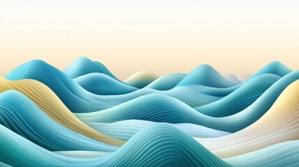 Poster - Dreamy Teal to Gold Gradient Background