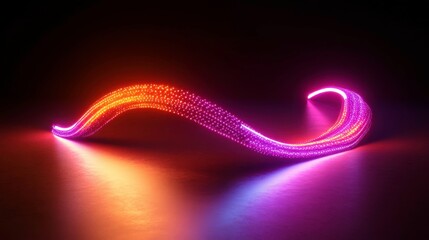 Poster - Dynamic Neon Light Flow in Urban Environment