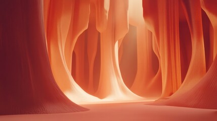 Poster - Ethereal Abstract Forms in a Dreamlike Landscape