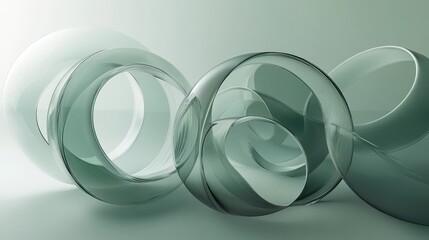 Leinwandbilder - interlocking circles, each one transparent and overlapping in a way that creates new, shifting shapes within.