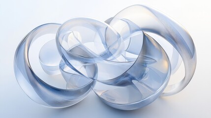 Leinwandbilder - interlocking circles, each one transparent and overlapping in a way that creates new, shifting shapes within.
