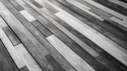 Poster - thin, elongated rectangles arranged in an angular pattern, creating a modern, industrial look in mon