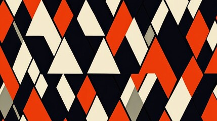 Poster - a sharp, angular zig-zag pattern of triangles and lines, forming a visually striking design with bol