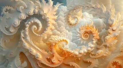 Poster - Magical Swirling Patterns in Soft Color Palette