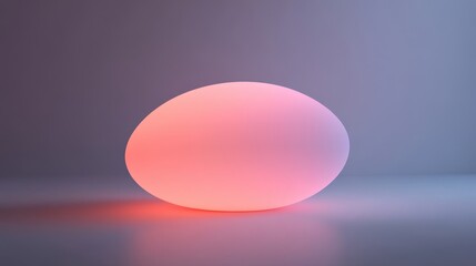 Poster - a smooth, elliptical shape, glowing with soft gradients, creating an otherworldly effect as it shift