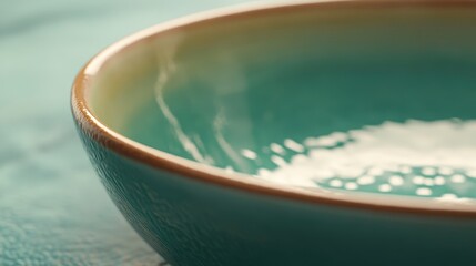 Poster - a smooth, glossy ceramic texture, with a vibrant glaze reflecting light and showcasing an even, poli