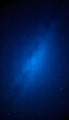 © Lola - Night starry sky and bright blue galaxy, horizontal background banner. with white shades