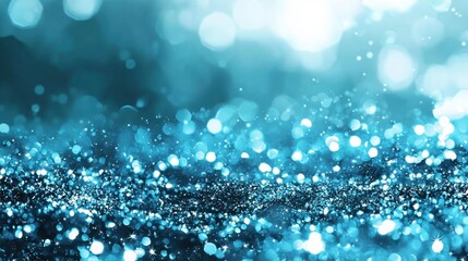Poster - Bright blue water glistens under sunlight, creating a mesmerizing display of light reflections across its surface. The tranquil setting invokes feelings of peace and beauty