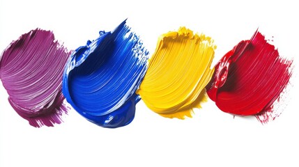 Poster - Vibrant Abstract Brush Strokes with Natural Light