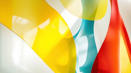 Poster - Vibrant Abstract Patterns with Graceful Movement