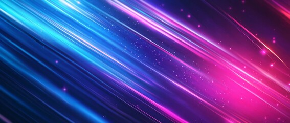 Fototapete - Dynamic neon light streaks create an immersive abstract background with vibrant colors and glowing lines