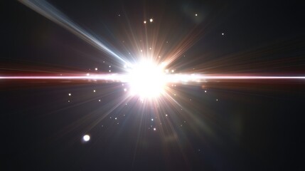 Poster - Bright Starburst Effect with Soft Bokeh Background