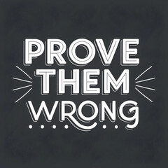 Poster - prove them wrong with monochromatic background