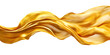 © Trendy Graphics - Golden cloth material flying in the wind. Isolated on white or transparent background