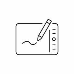 Poster - Drawing tablet icon vector sign