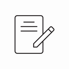 Poster - Document edit note icon vector sign