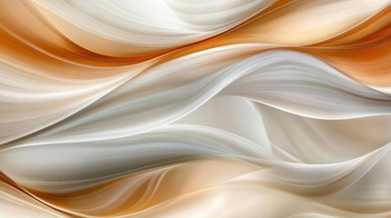 Wall Mural - smooth waves on sandy beach at evening light