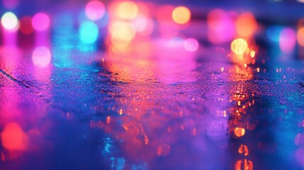 Poster - Vibrant Sunset Reflections on Wet Sand at Evening